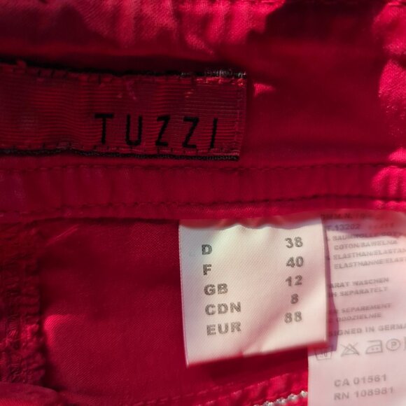 Tuzzi Italy Women's  Red Stretch Soft Denim Jean Pants, Size US 10, F 40 - Picture 6 of 7